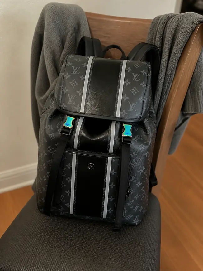 2017 Men Premium Monogram Eclipse Zack Backpack M43409 photo review