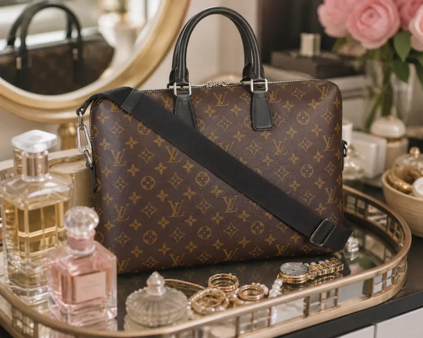Monogram Porte Documents Jour 15" Laptop Bag M40868 photo review
