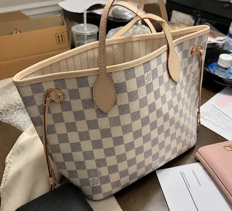 2014 Damier Azur Canvas Neverfull PM N41362 photo review