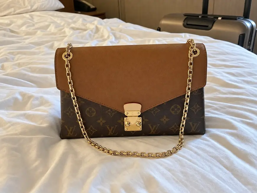 2014 Pallas Chain Aurore Shoulder Bag-Brown M41203 photo review