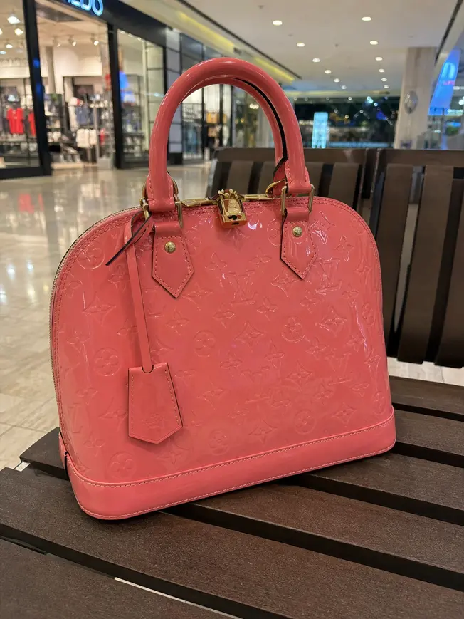 2015 Monogram Vernis Alma PM-Rose Litchi M90256 photo review