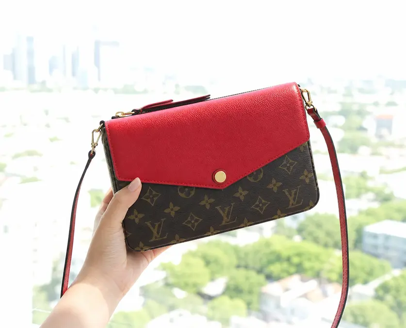 Monogram Canvas Twinset Cross-body Bag-Cherry M50185-2 photo review