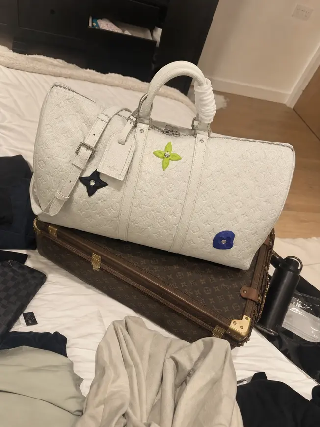 Taurillon Monogram Keepall 50 Bag-Cream M20901-Cream photo review