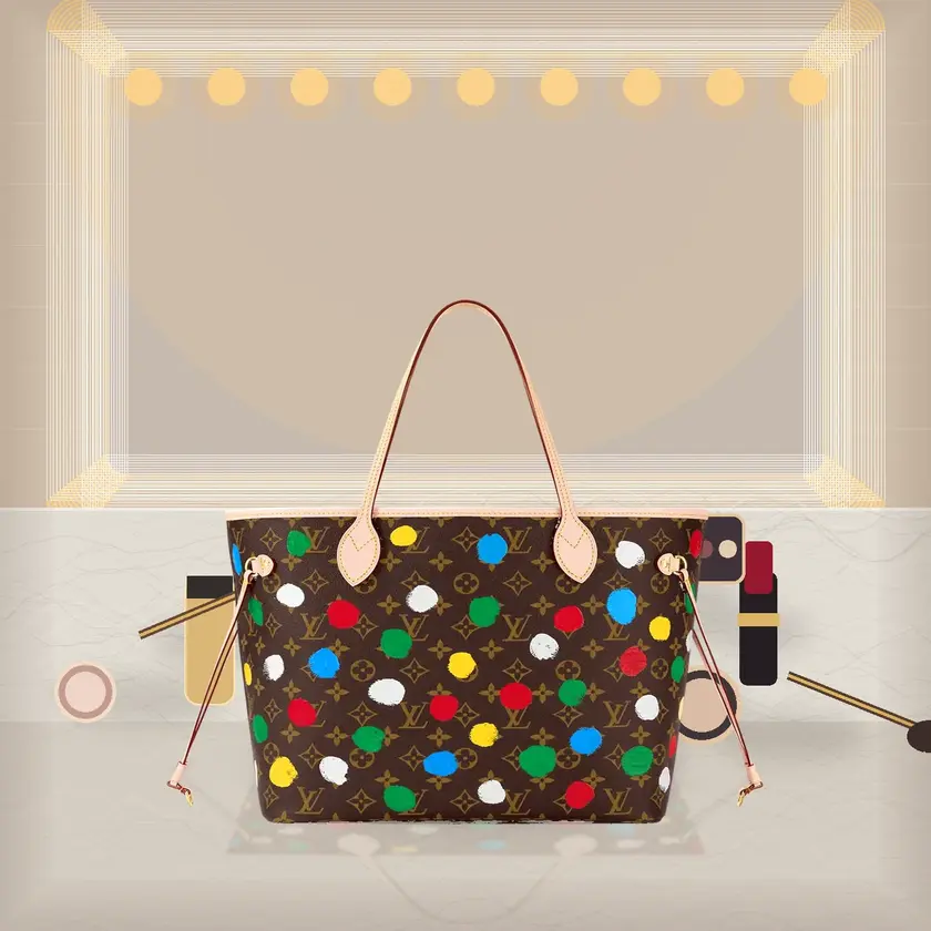 x Yayoi Kusama LV X YK NEVERFULL MM M46381 photo review