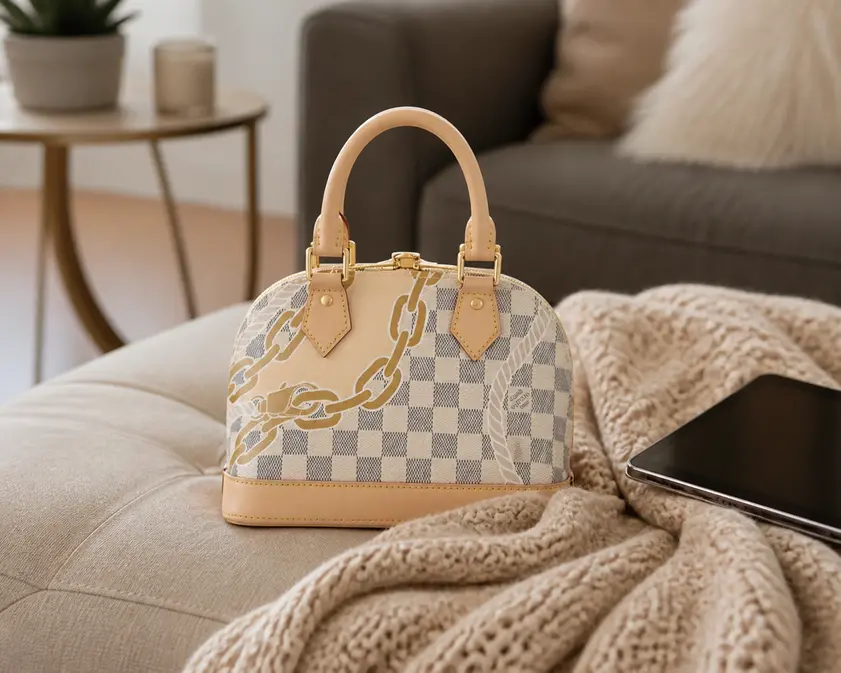 Damier Azur Alma BB Handbag N40472 photo review