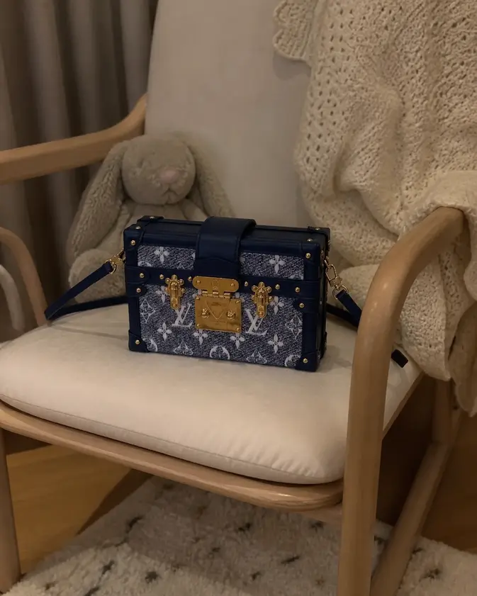 Monogram Petite Malle Handbag-Blue M22882-Blue photo review