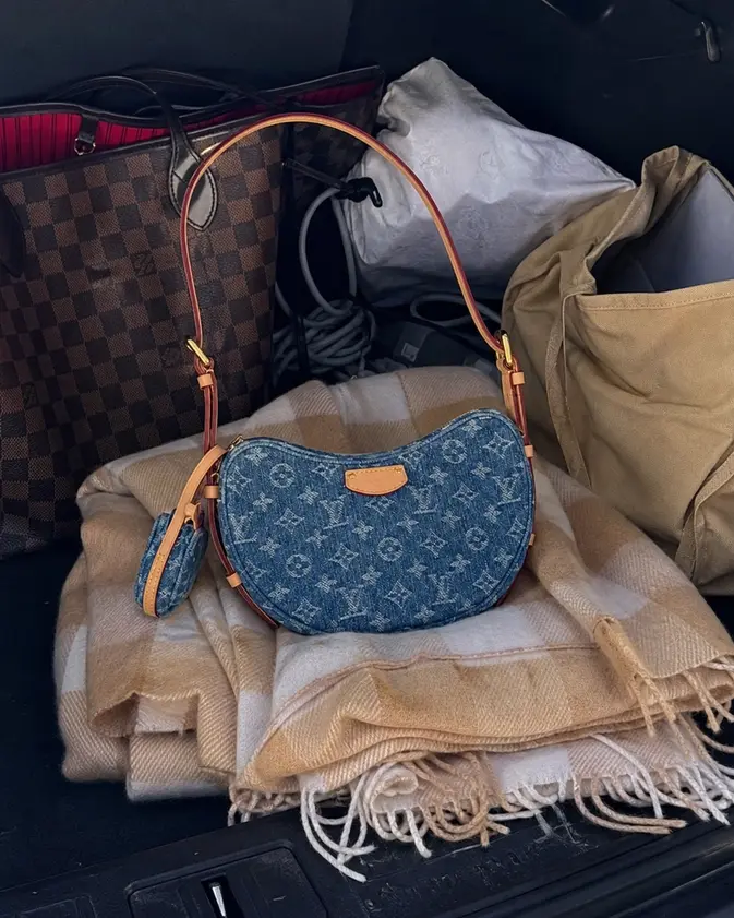 Monogram Denim Croissant MM Handbag M46856 photo review
