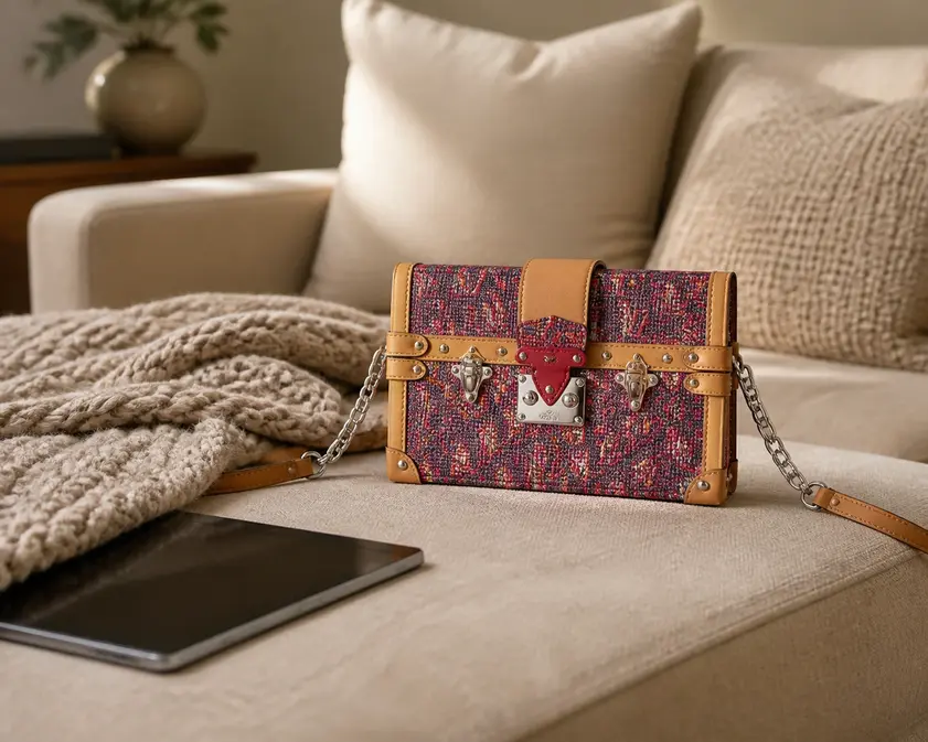 2019 Monogram LV Pop Trunk Clutch-Red M55453 photo review