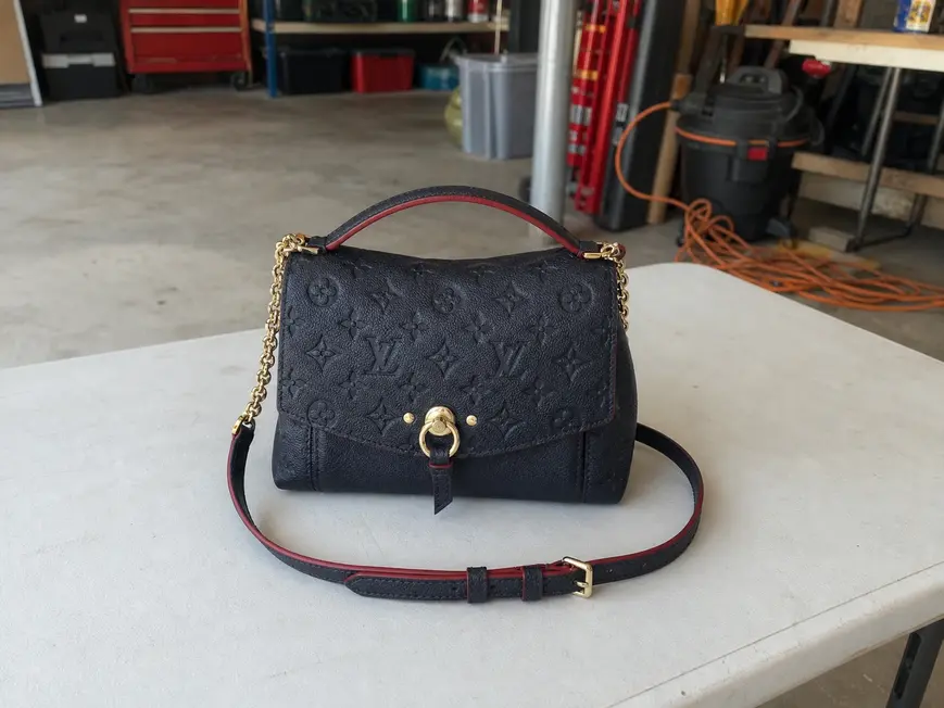 Monogram Empreinte Blanche BB-Marine Rouge M43781 photo review
