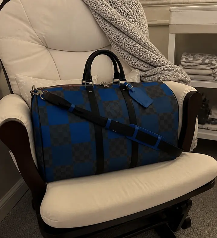 Blue Damier Graphite Giant Keepall Bandouliere 50 N40410 photo review