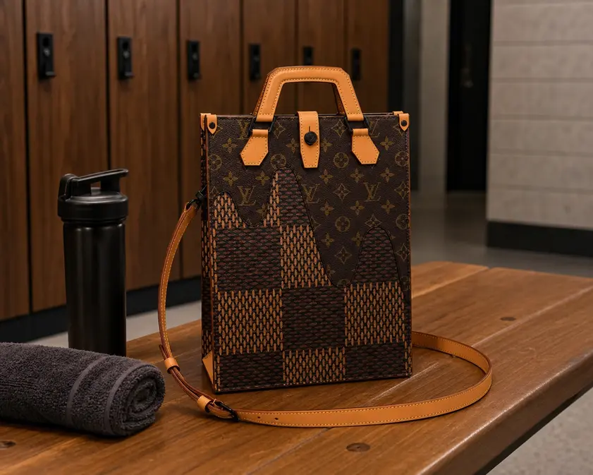 Virgil Abloh Giant Damier Ebene and Monogram Coated MINI TOTE N40355 photo review