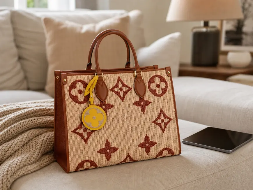 Monogram Raffia OnTheGo MM M57707 photo review