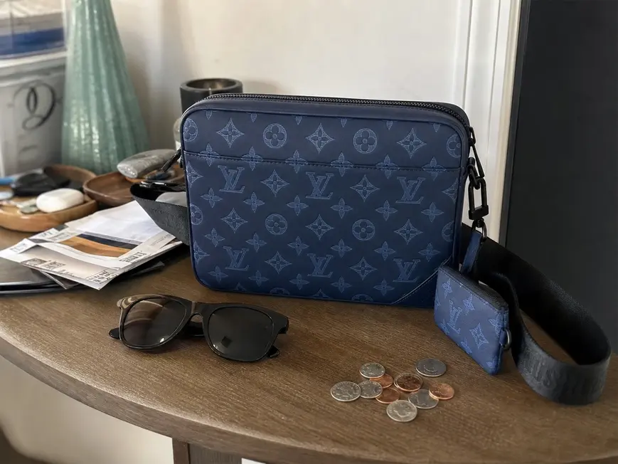 Monogram Shadow Duo Messenger Bag-Navy Blue M45730 photo review