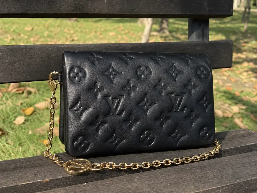 Embossed Lambskin Pochette Coussin M80742 photo review