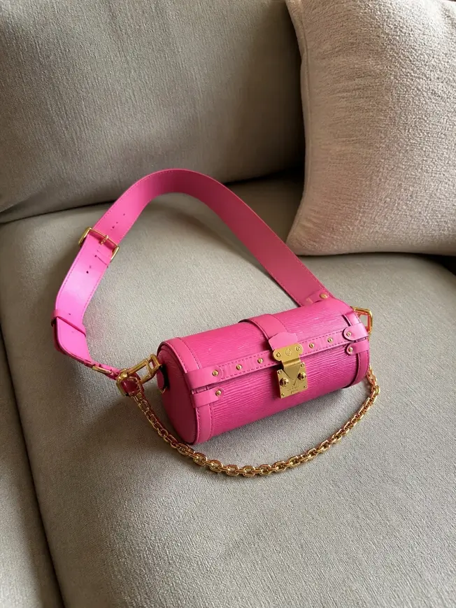 Epi Papillon Trunk Handbag-Rose M58649 photo review