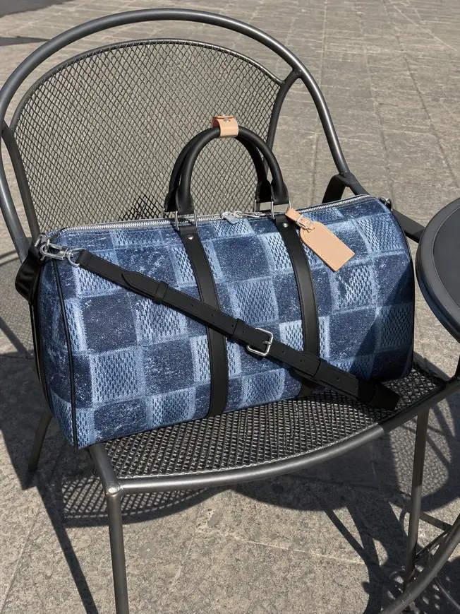 Damier Salt Canvas Keepall Bandouliere 50 N50059 photo review