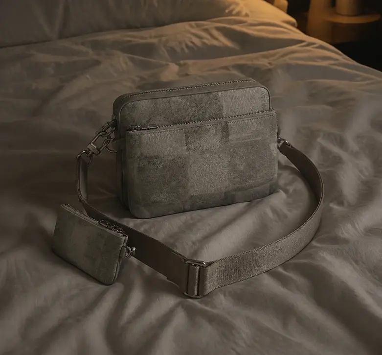 Damier Salt Canvas Trio Messenger-Stone Gray N50068 photo review