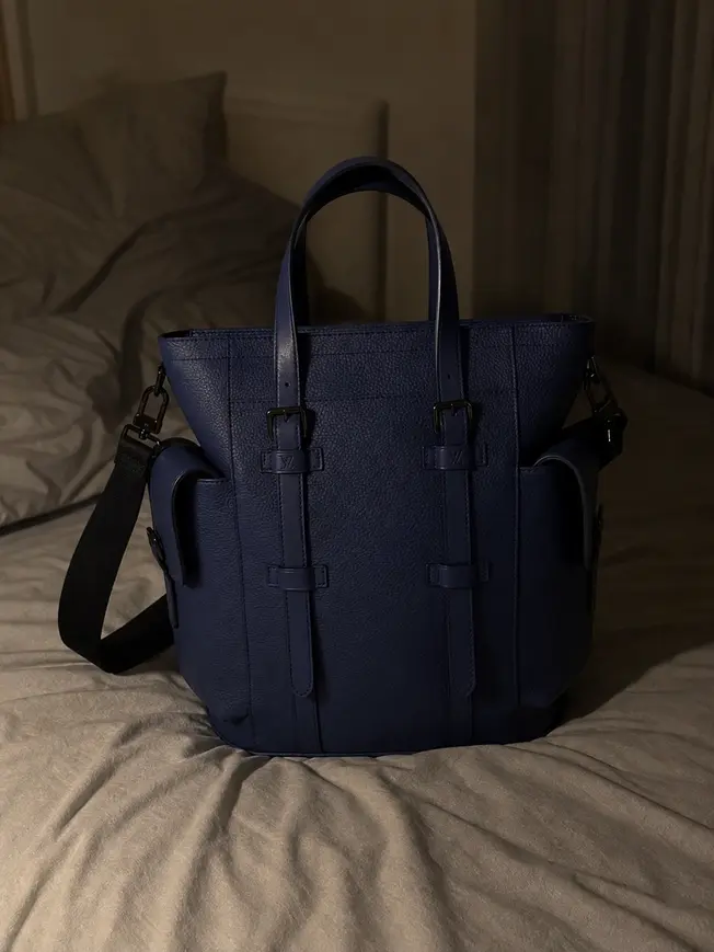 Taurillon Leather Classic Christopher Backpack-Blue M58479-Blue photo review