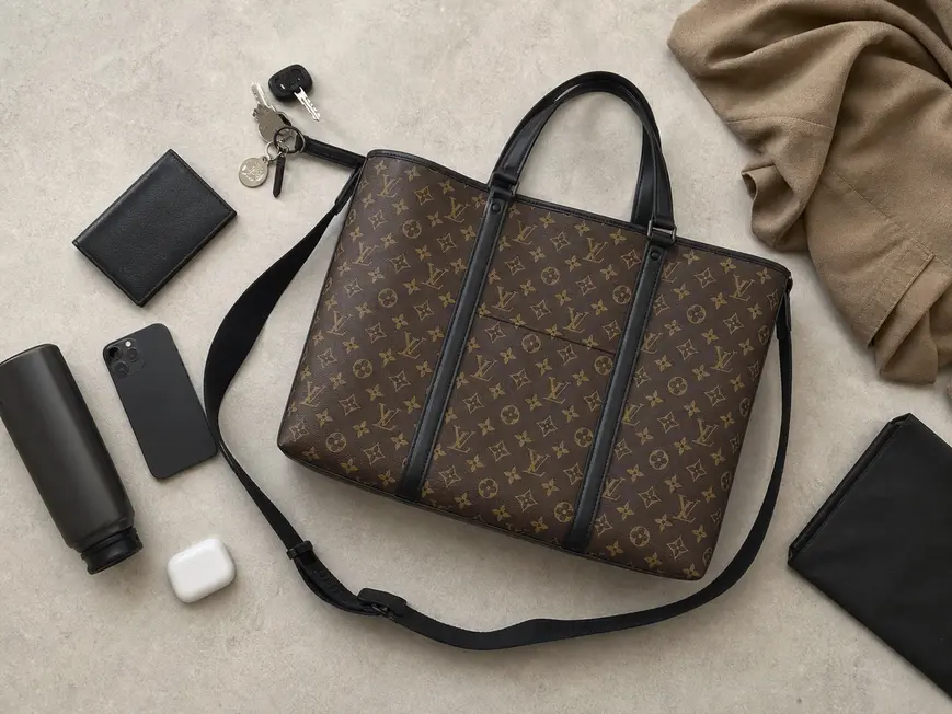 Monogram Macassar Week-End Tote GM M45733 photo review