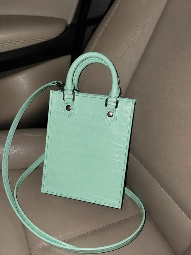 Brilliant Alligator leather Petit Sac Plat Bag N99487 photo review