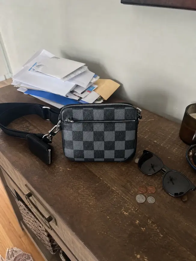 Damier Checkerboard Trio Messenger Bag N80401 photo review