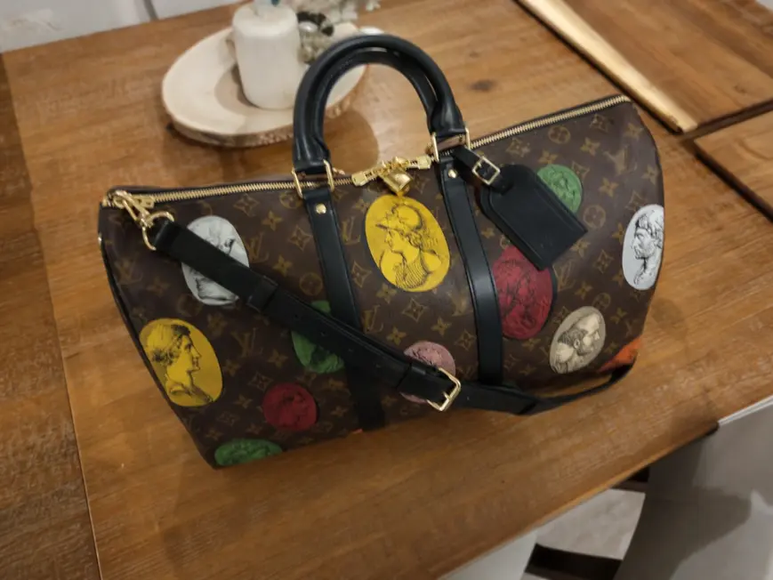 LVxFornasetti Monogram Cameo Keepall Bandouliere 45 M59261 photo review