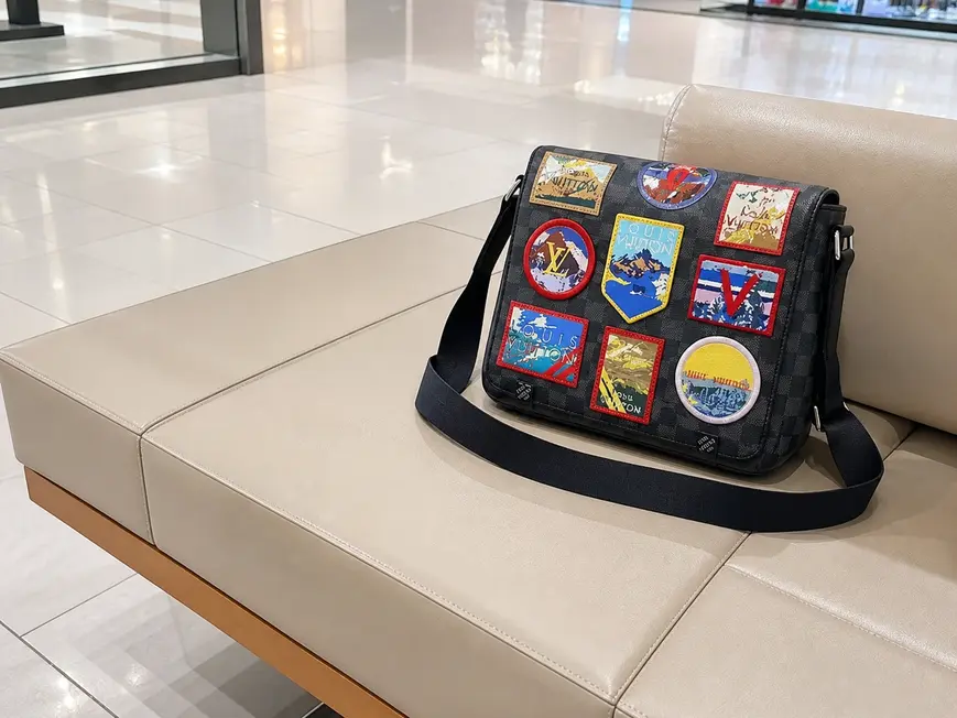 2018 Damier Graphite District Messenger Bag N40040 photo review