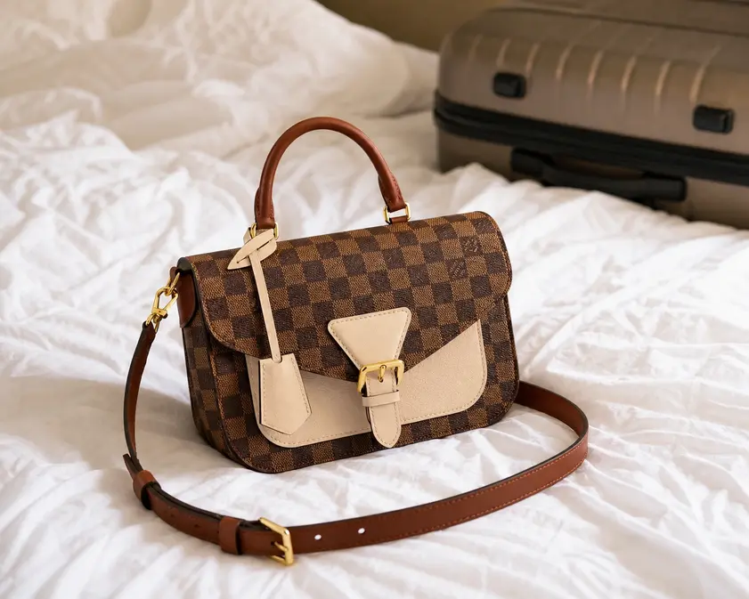 2019 Damier Ebene Trendy Crossbody-Creme N40148 photo review