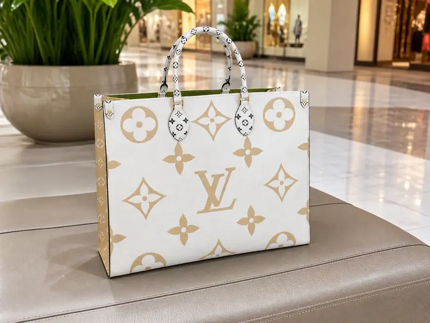 2019 Giant/Mini Monogram canvas Onthego Tote Bag-Creme M44571 photo review