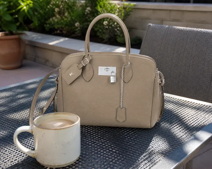 2019 Veau Nuage Milla MM Handbag-Tourterelle M51685 photo review