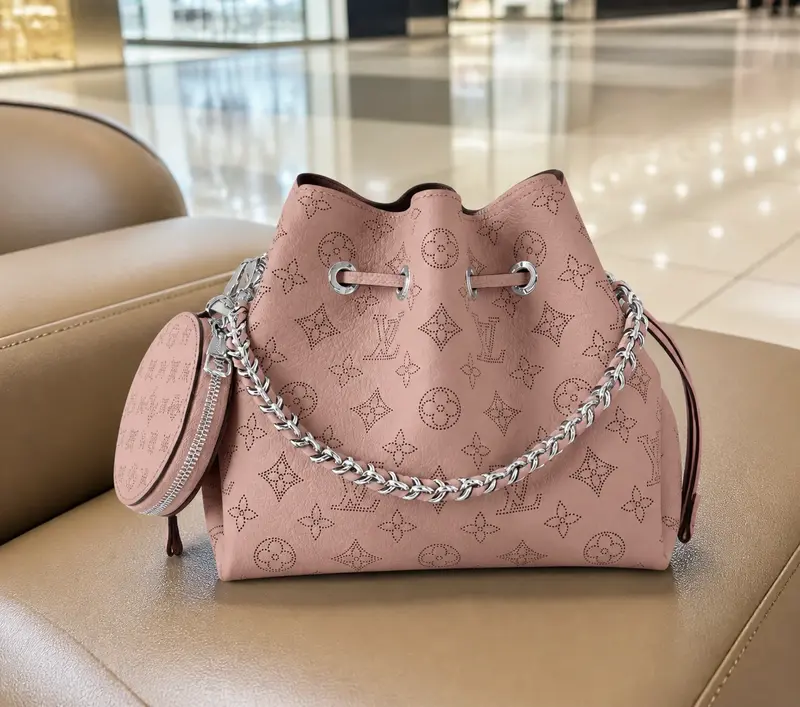 Monogram Motif Bella Bucket Bag-Pink M57068 photo review