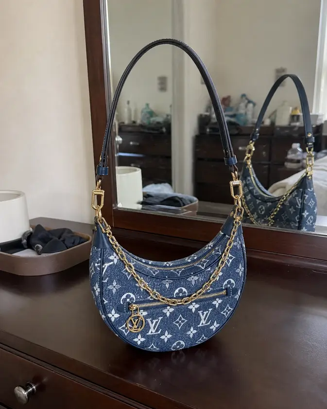 Monogram Denim Loop Baguette Handbag M81166 photo review