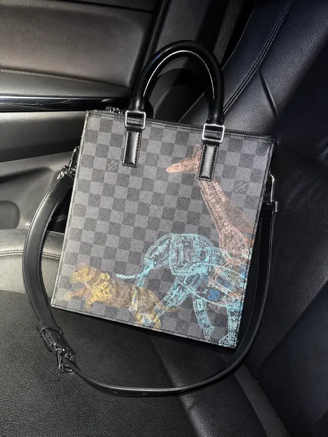 Damier Graphite Sac Plat Cross Bag N45276 photo review