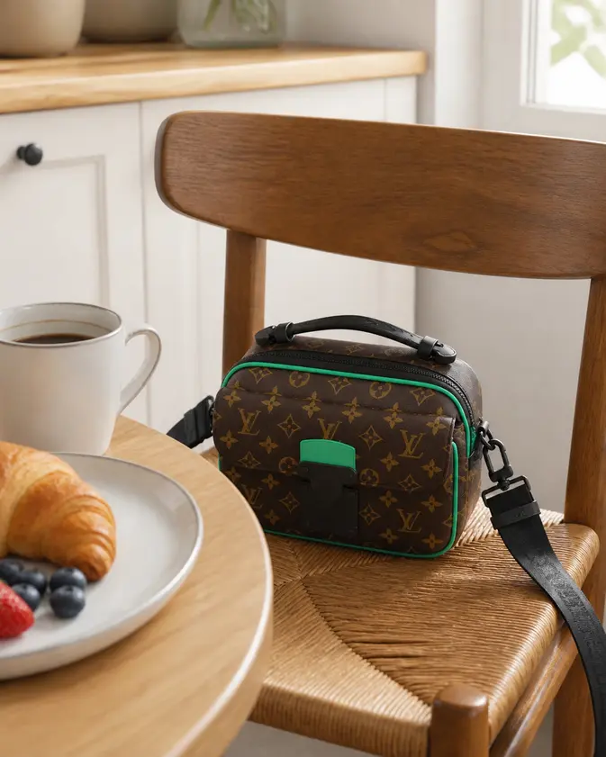 Monogram Macassar S Lock Messenger M46246-Green photo review