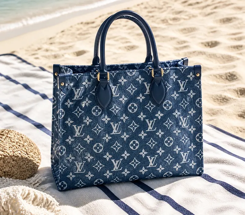 Monogram Denim OnTheGo MM Tote Bag M59608 photo review