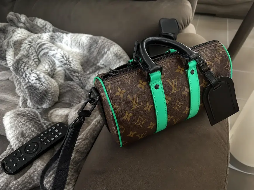 Monogram Macassar KEEPALL BANDOULIeRE 25 M46249 photo review