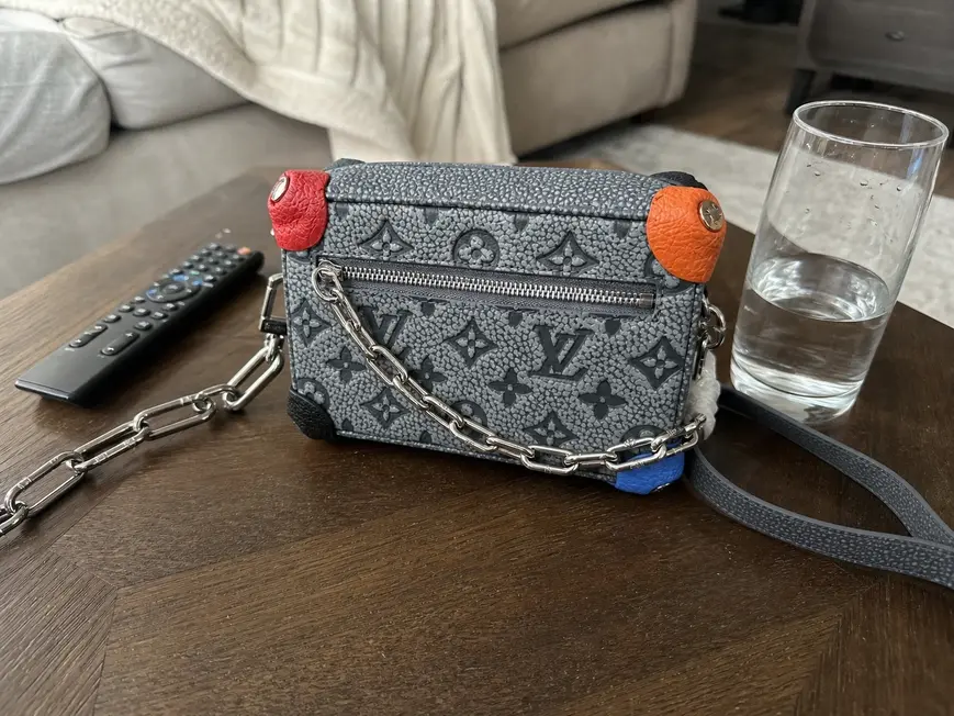 The Houses emblematic Monogram Mini Soft Trunk Bag-Gray M81606-Gray photo review