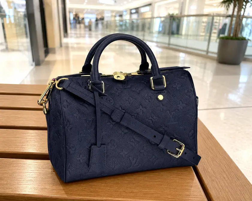 Monogram SPEEDY BANDOULIERE 25-Blue M42407 photo review