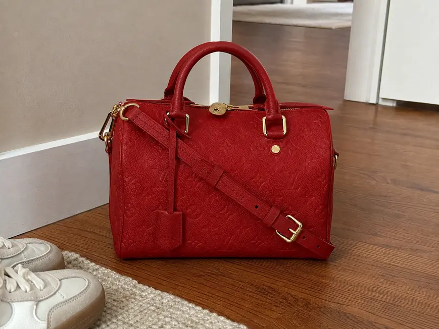 Monogram SPEEDY BANDOULIERE 25-Red M42404 photo review