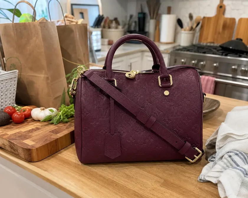 Monogram SPEEDY BANDOULIERE 25-Burgundy M42402 photo review