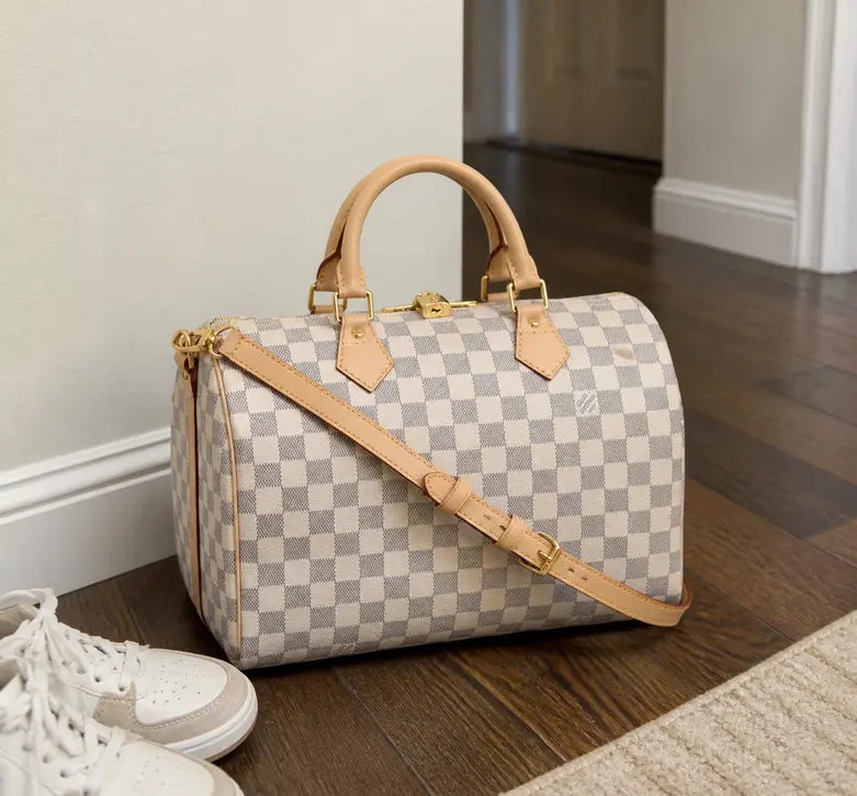 2013 Damier Azur Speedy Bandouliere Speedy 25 N41000 photo review