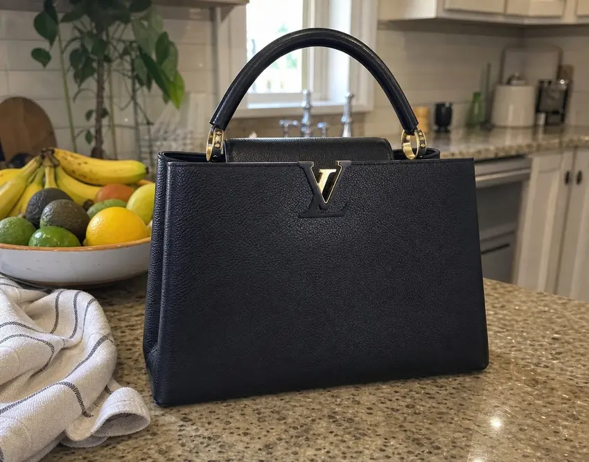 2013 Fall Capucines Bag MM-Black M94413-1 photo review