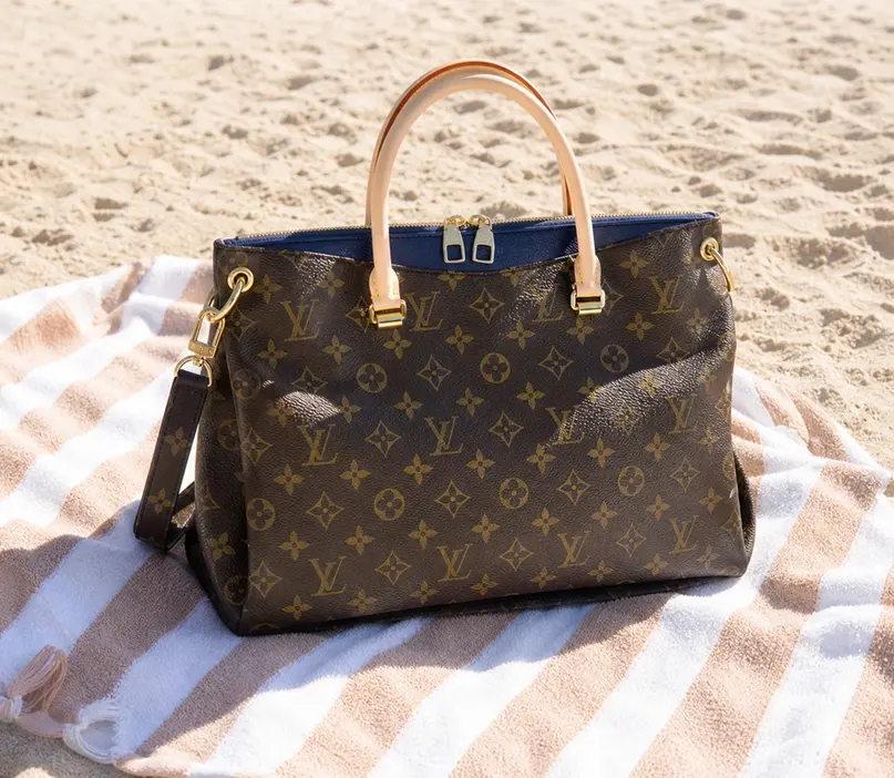 Pallas Monogram Canvas Handbag-Purple M40929-4 photo review