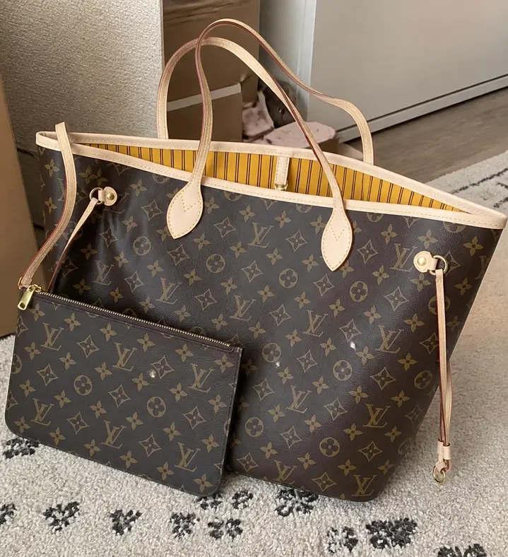 2014 New Monogram Neverfull MM / Yellow with Pochette M40997 photo review