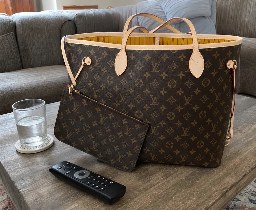2014 New Monogram Neverfull GM / Yellow with Pochette M40992 photo review