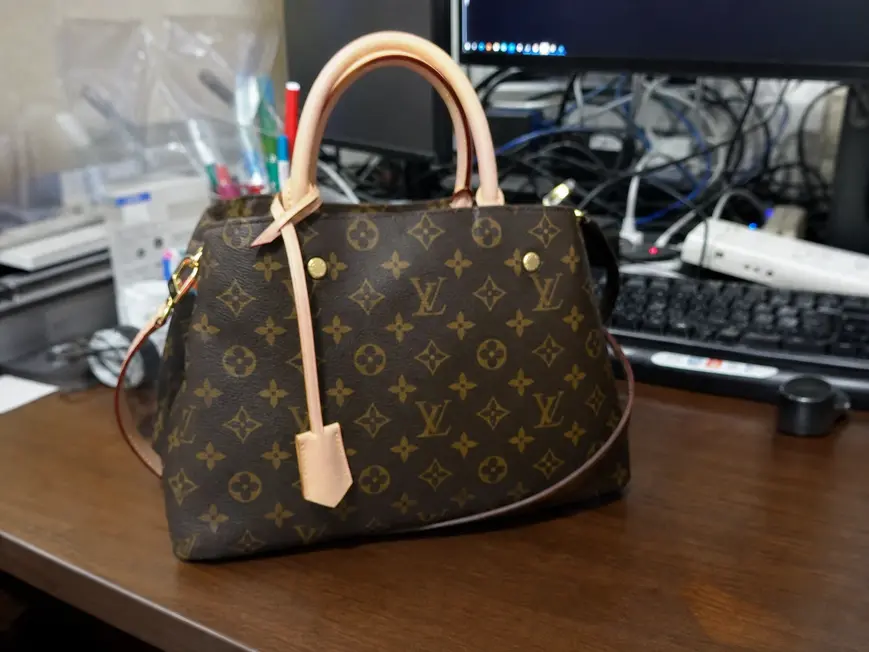 2014 Monogram Canvas Montaigne Bag MM M41056 photo review