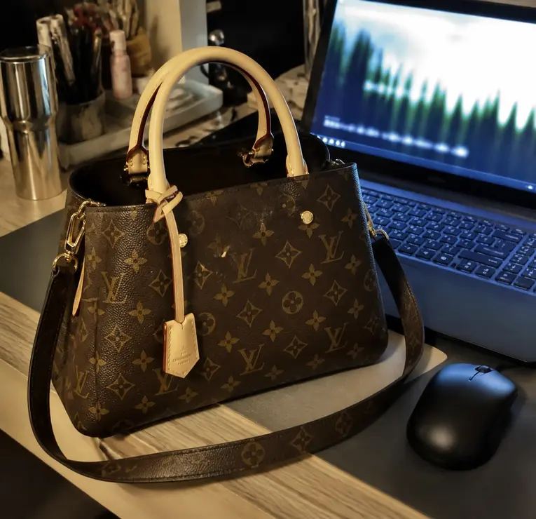 2014 Monogram Canvas Montaigne Bag BB M41055 photo review