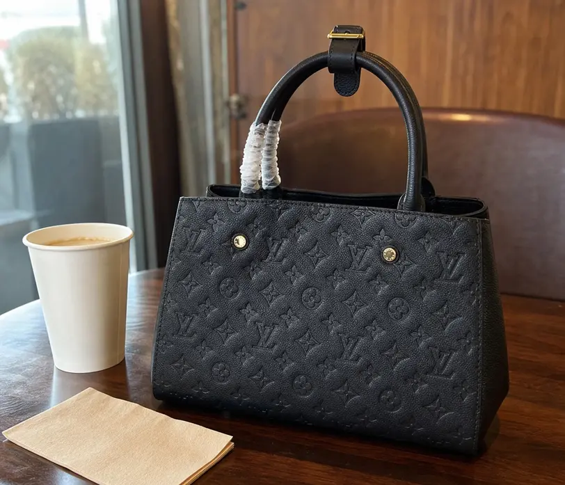 2014 Monogram Canvas Montaigne Bag BB-Black M41050-3 photo review