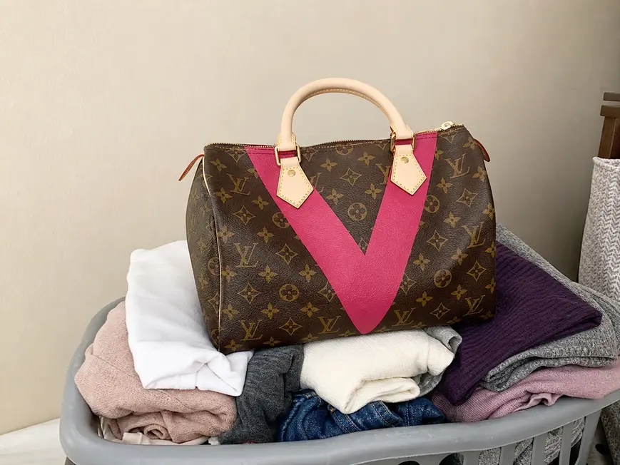 2015 Summer Monogram V Speedy 30 Handbag-Pink M41533 photo review