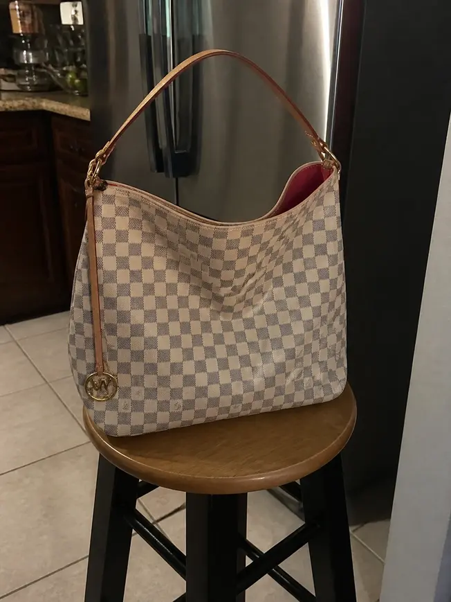 2015 Monogram Damier Azur delightful MM N41448 photo review